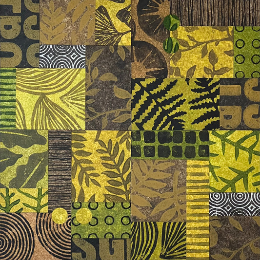 Forest Floor III - 10" x 10" Collage