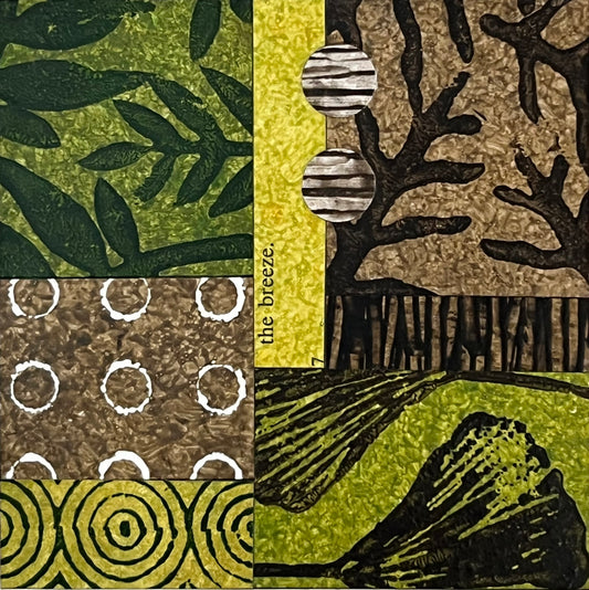 Forest Floor V - 4" x 4" collage