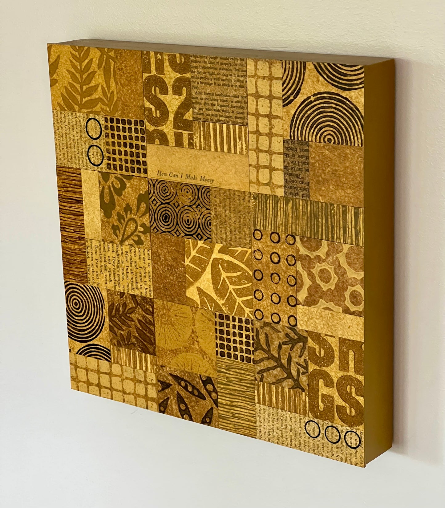 Good as Gold I - 12" x 12" Collage