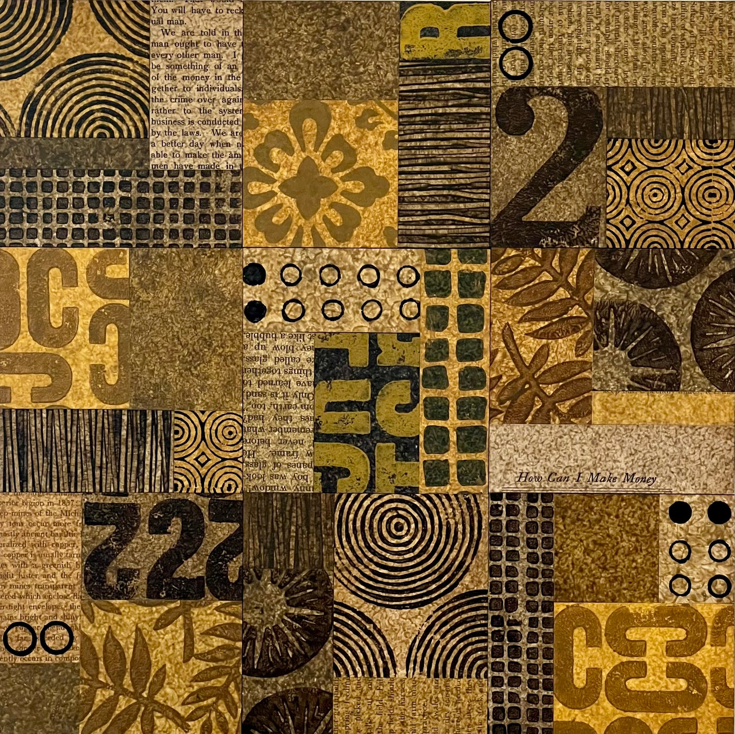 My Two Cents II - 12" x 12" Collage