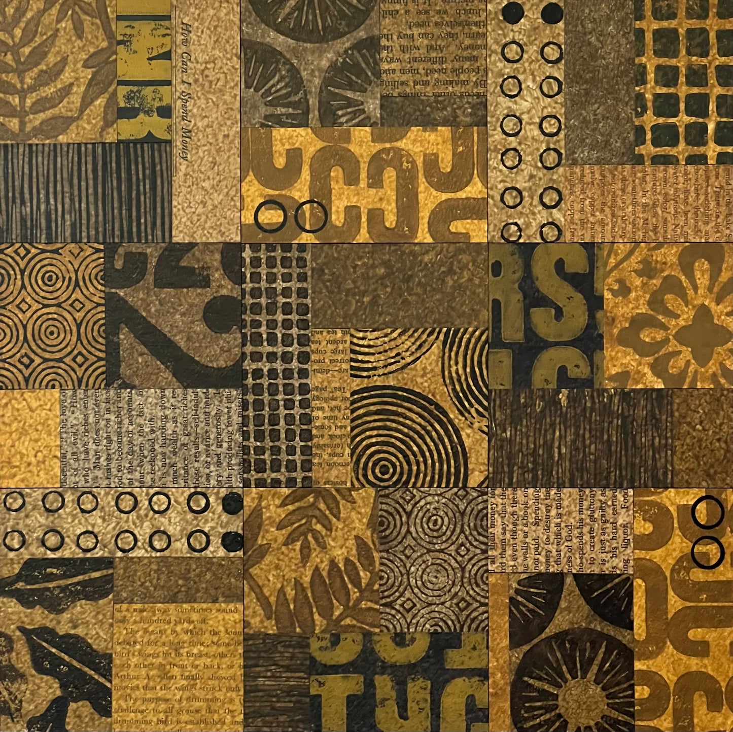 My Two Cents I - 12" x 12" Collage