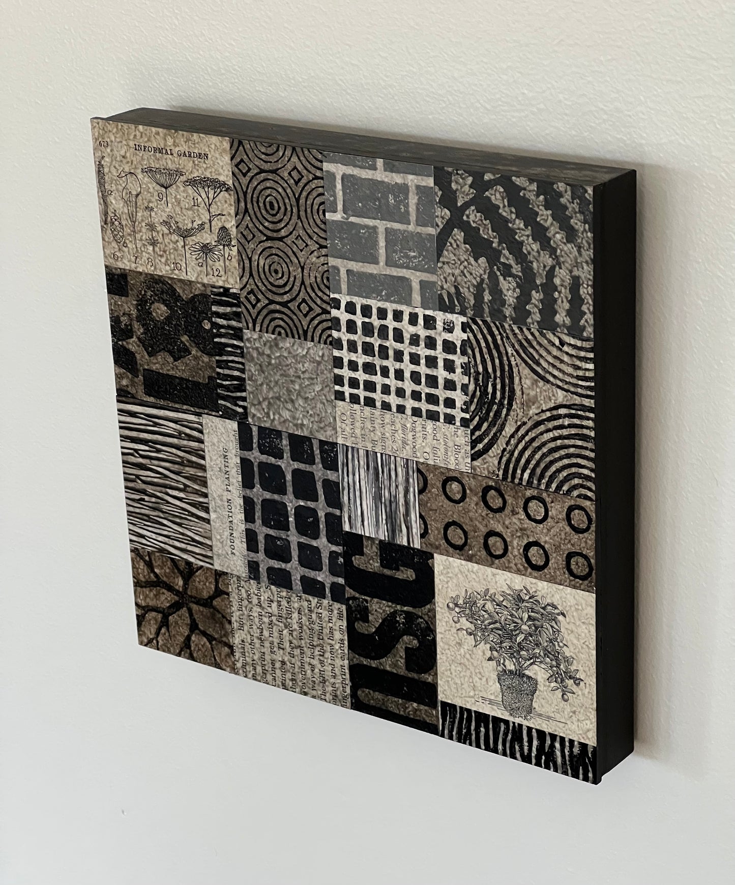 Pocket Garden III - 8" x 8" Collage