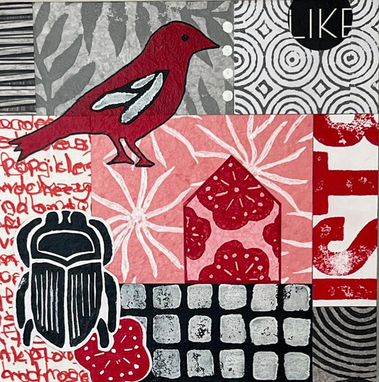 Summer House III - 6" x 6" collage