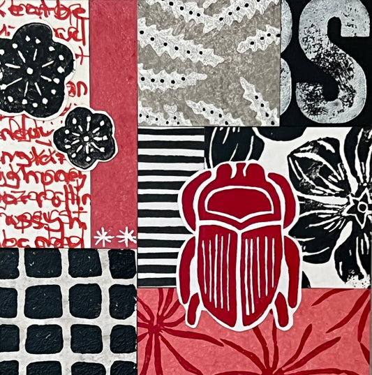 Summer House II - 5" x 5" collage