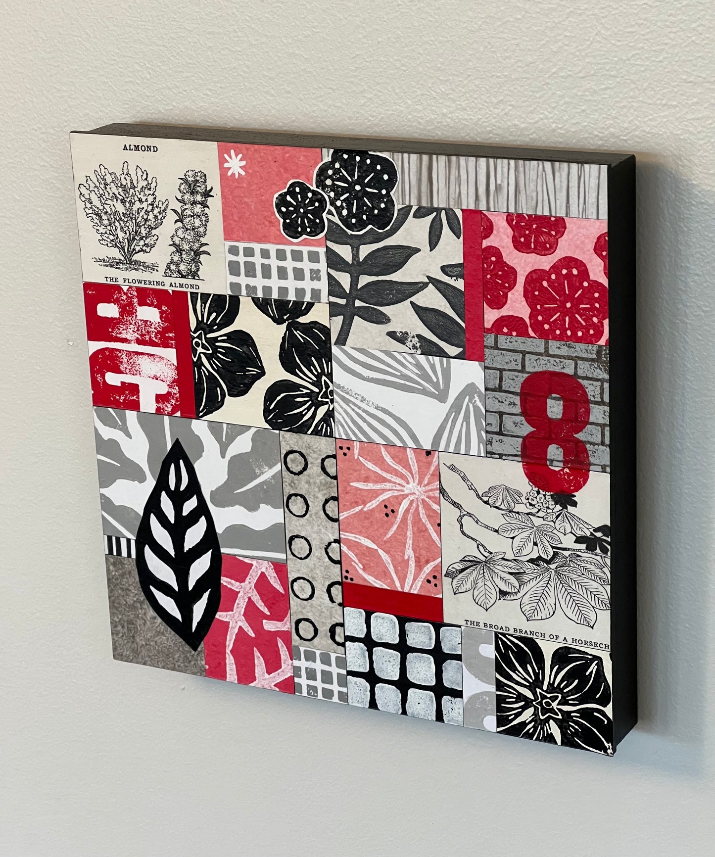 The Flowering Almond - 8" x 8" Collage
