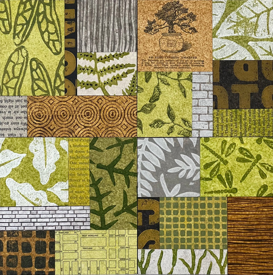 Urban Garden IV - 10" x 10" Collage
