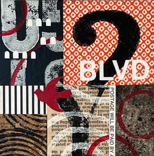 Boulevard - 4" x 4" collage