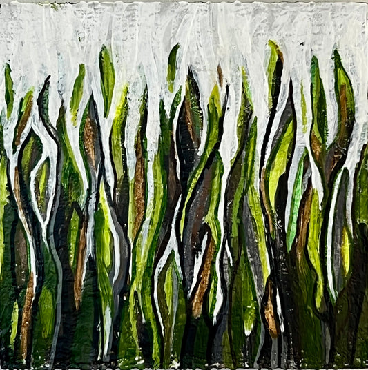 In the Weeds I - 6" x 6" painting