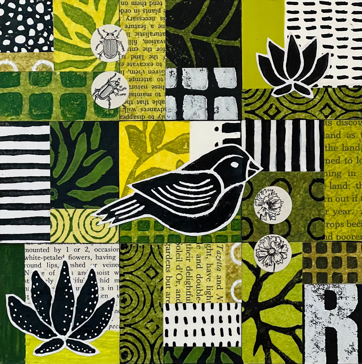 Inner Workings I - 6" x 6" collage