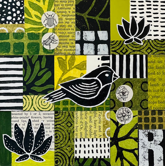 Inner Workings I - 6" x 6" collage