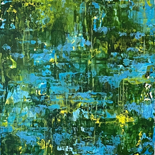 Light on Water VIII - 5" x 5" painting
