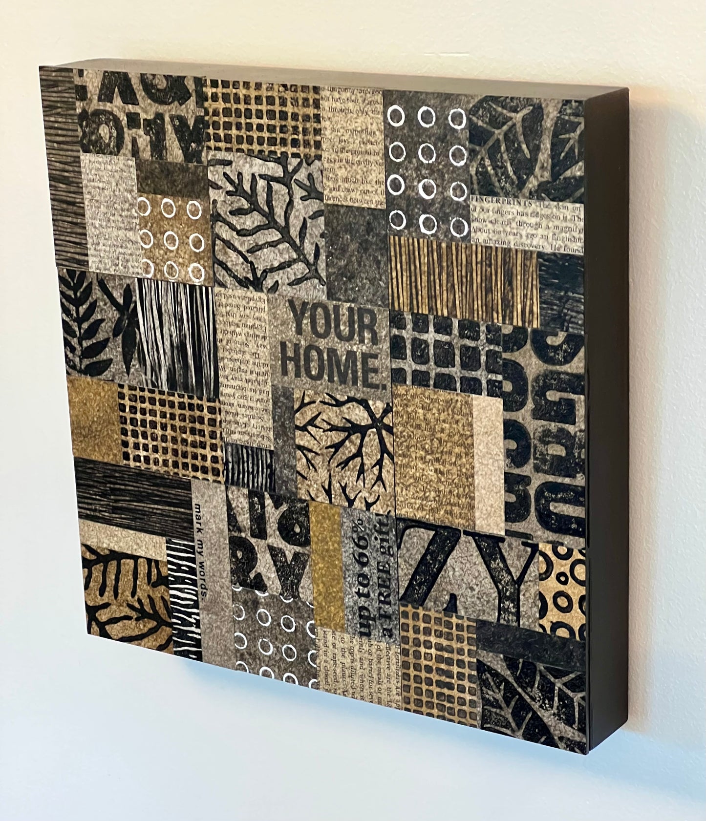 Mark my Words II - 12" x 12" Collage