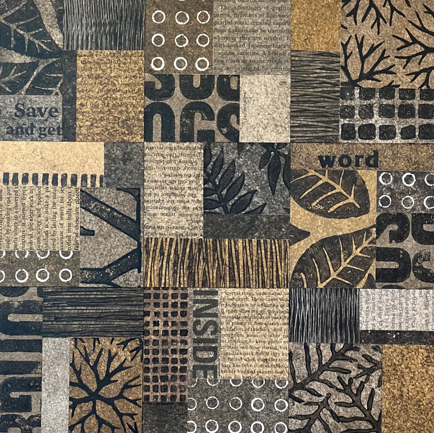 Mark my Words I - 12" x 12" Collage