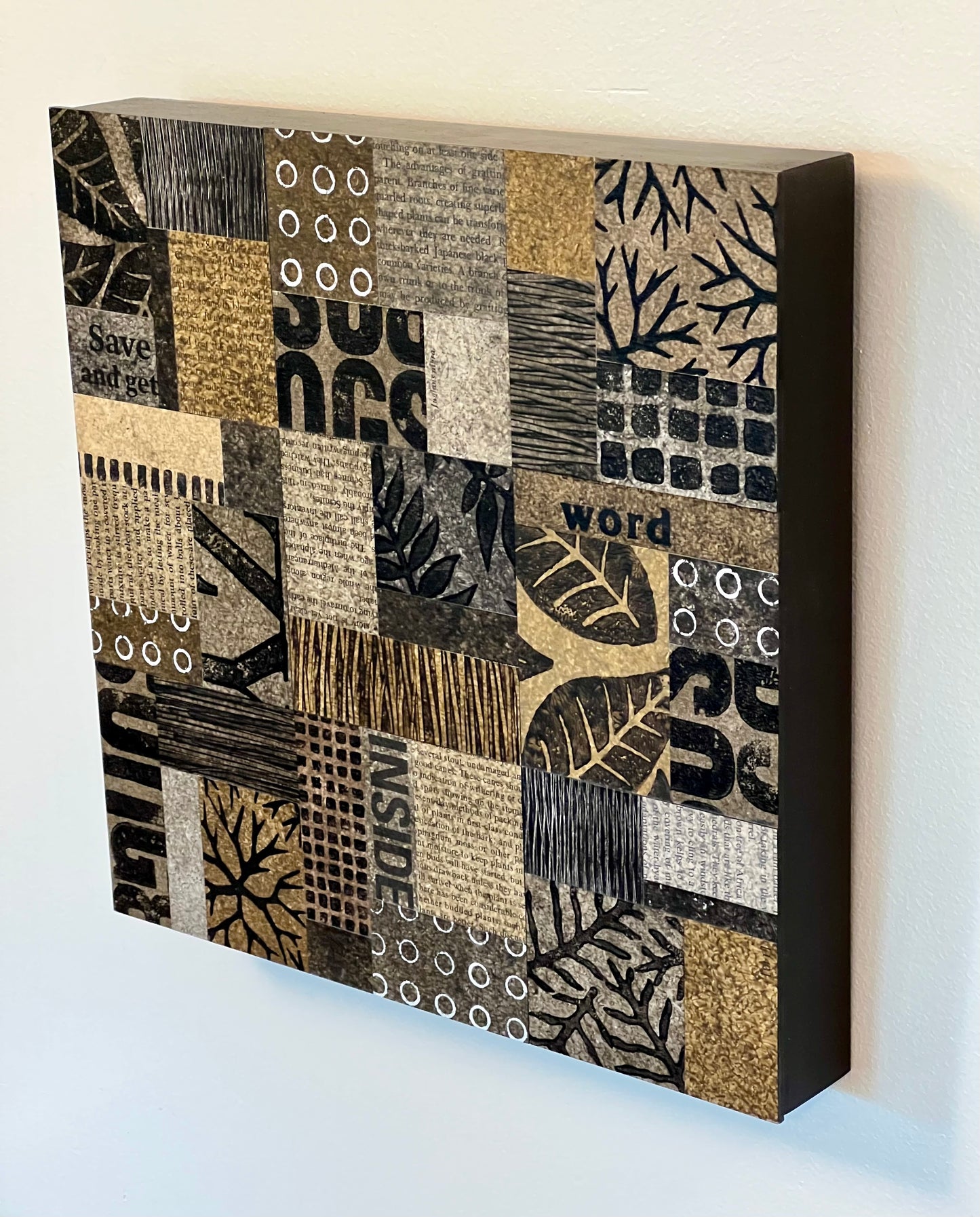 Mark my Words I - 12" x 12" Collage